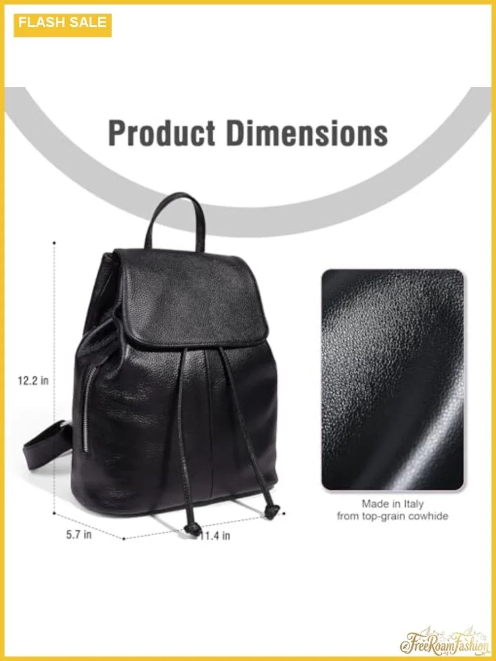 Genuine Leather Backpack Purse for Women Adjustable Straps Travel Work